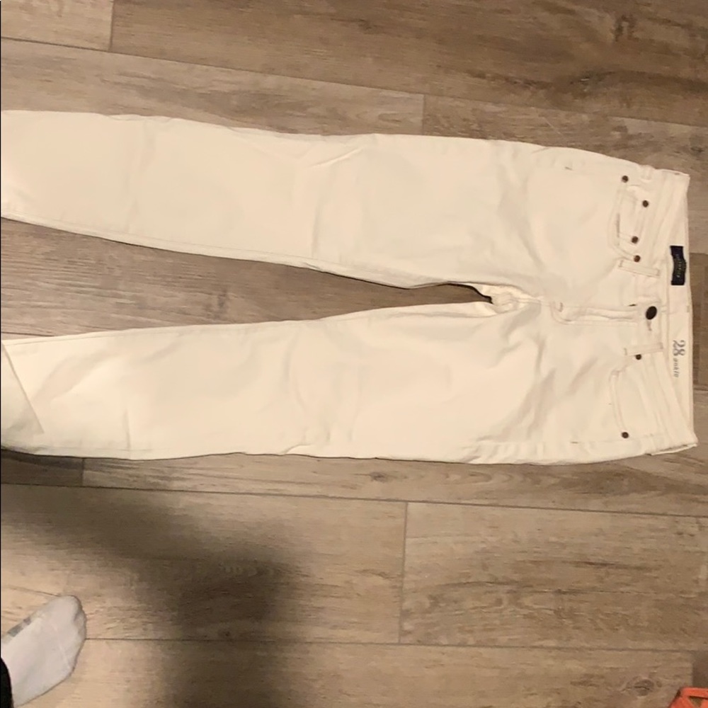 J. crew off white toothpick jeans